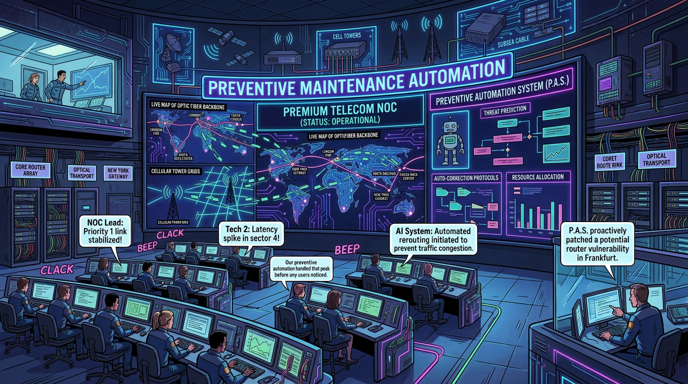 Preventive Maintenance Automation in Telecom: Building a Proactive and Reliable Network